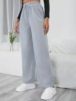 COZZY - Pantalon de survêtement uni à taille avec cordon de serrage