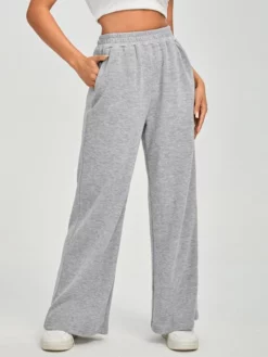 COZZY - Pantalon large avec poches et sans cordon, en gris