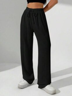 COZZY - Pantalon Ample À Noeud sans Poche - Noir