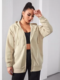 COZZY - Pull à capuche avec zip Nude