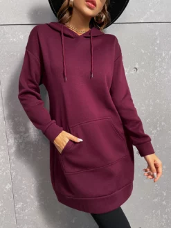 COZZY - Sweat-shirt à capuche à cordon Bordeaux