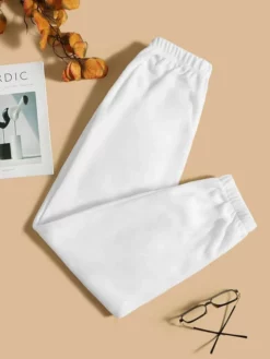 COZZY - Pantalon de survêtement unicolore taille élastique en Blanc