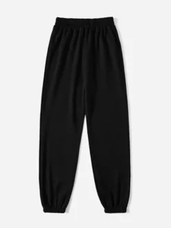 COZZY - Pantalon de survêtement unicolore taille élastique, Noir