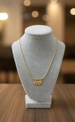 Maison Accessoire - Collier doré en acier inoxydable a motif